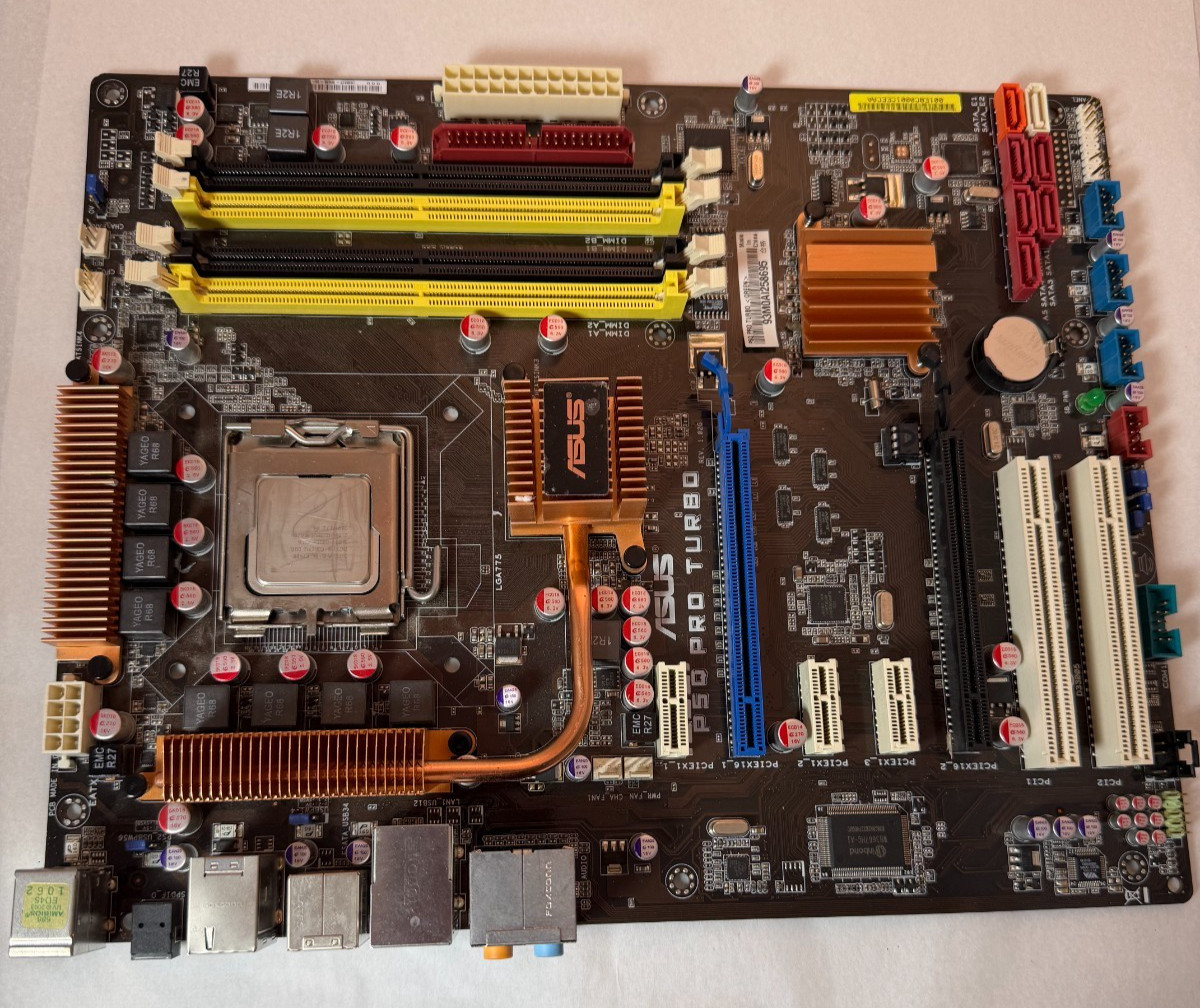 ASUS P5Q PRO Turbo LGA775 Socket Intel Motherboard With E7400 CPU - Used