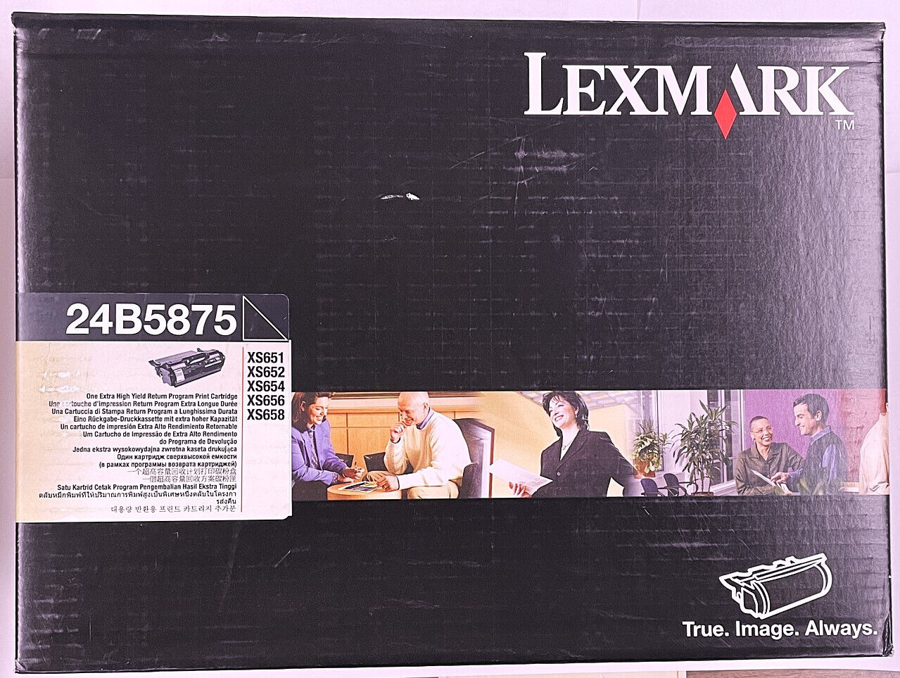 24B5875 Original OEM Lexmark Toner, Black High Yield Genuine Sealed
