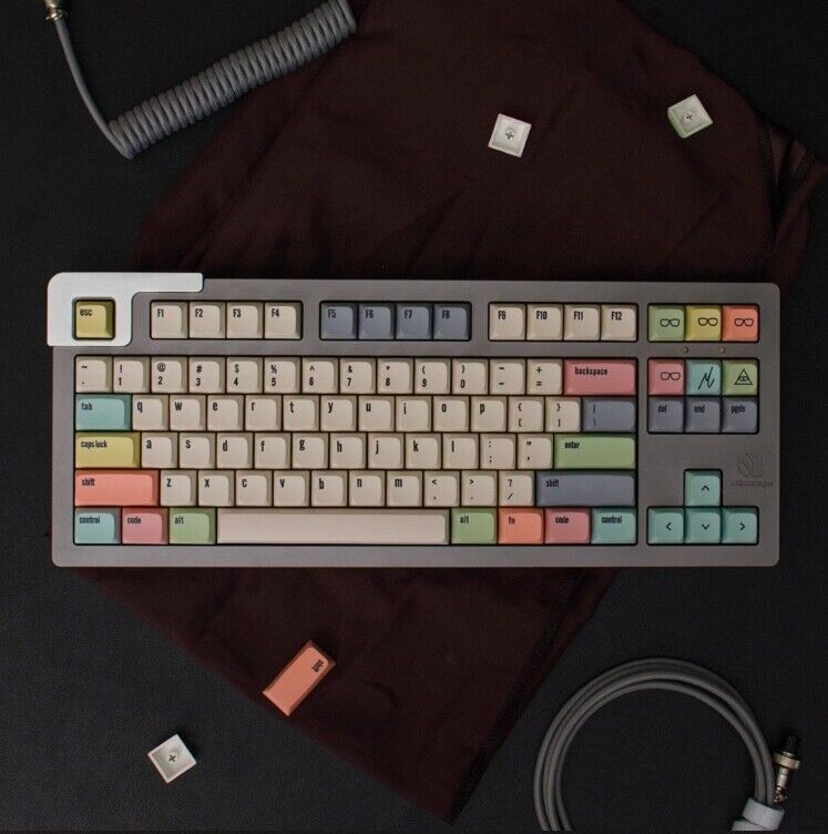 Canvas Color Keycap XDA Height PBT Sublimatio 134 Keycaps for Cherry MX Keyboard