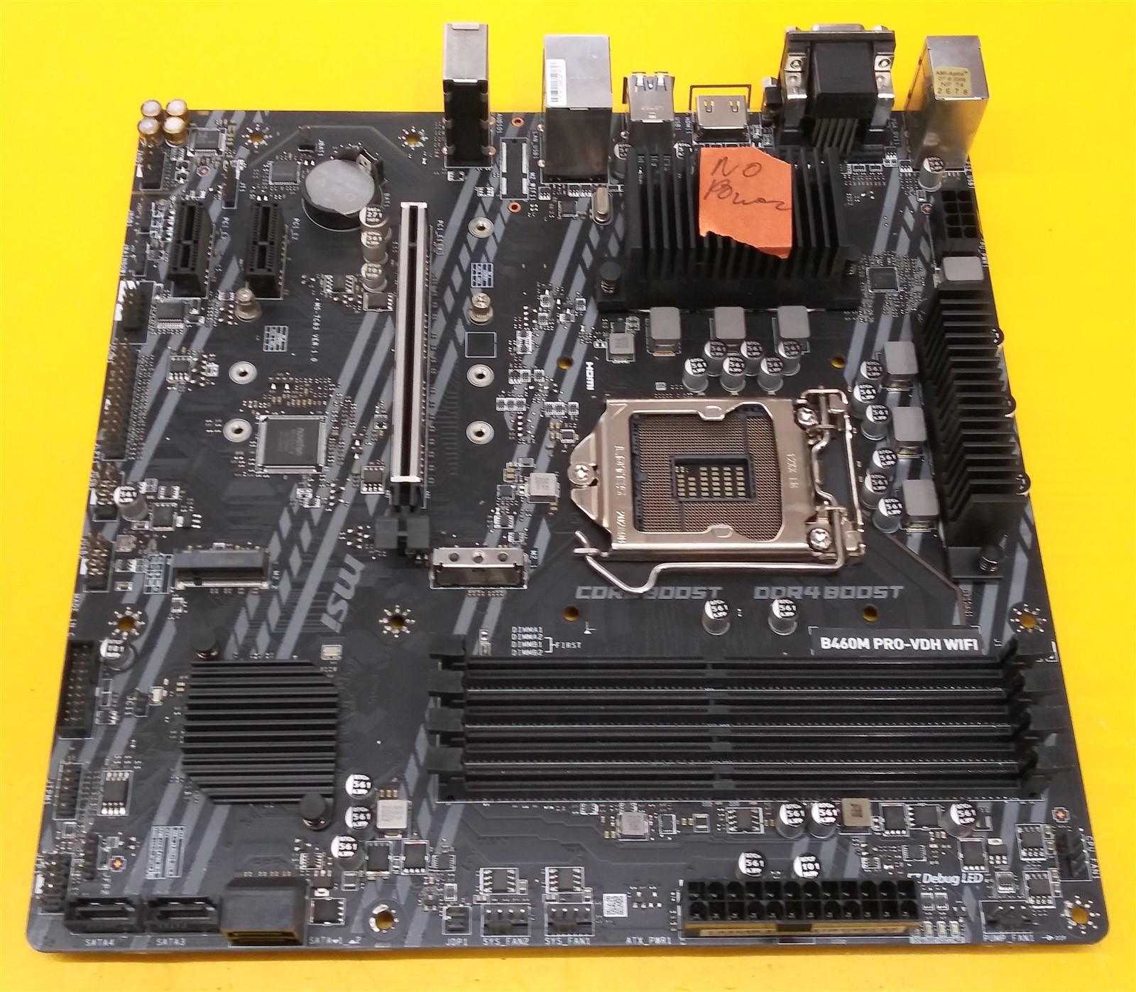 ⭐️⭐️⭐️⭐️⭐️ **DEFECTIVE** Desktop Motherboard MSI B460M Pro-VDH Wifi
