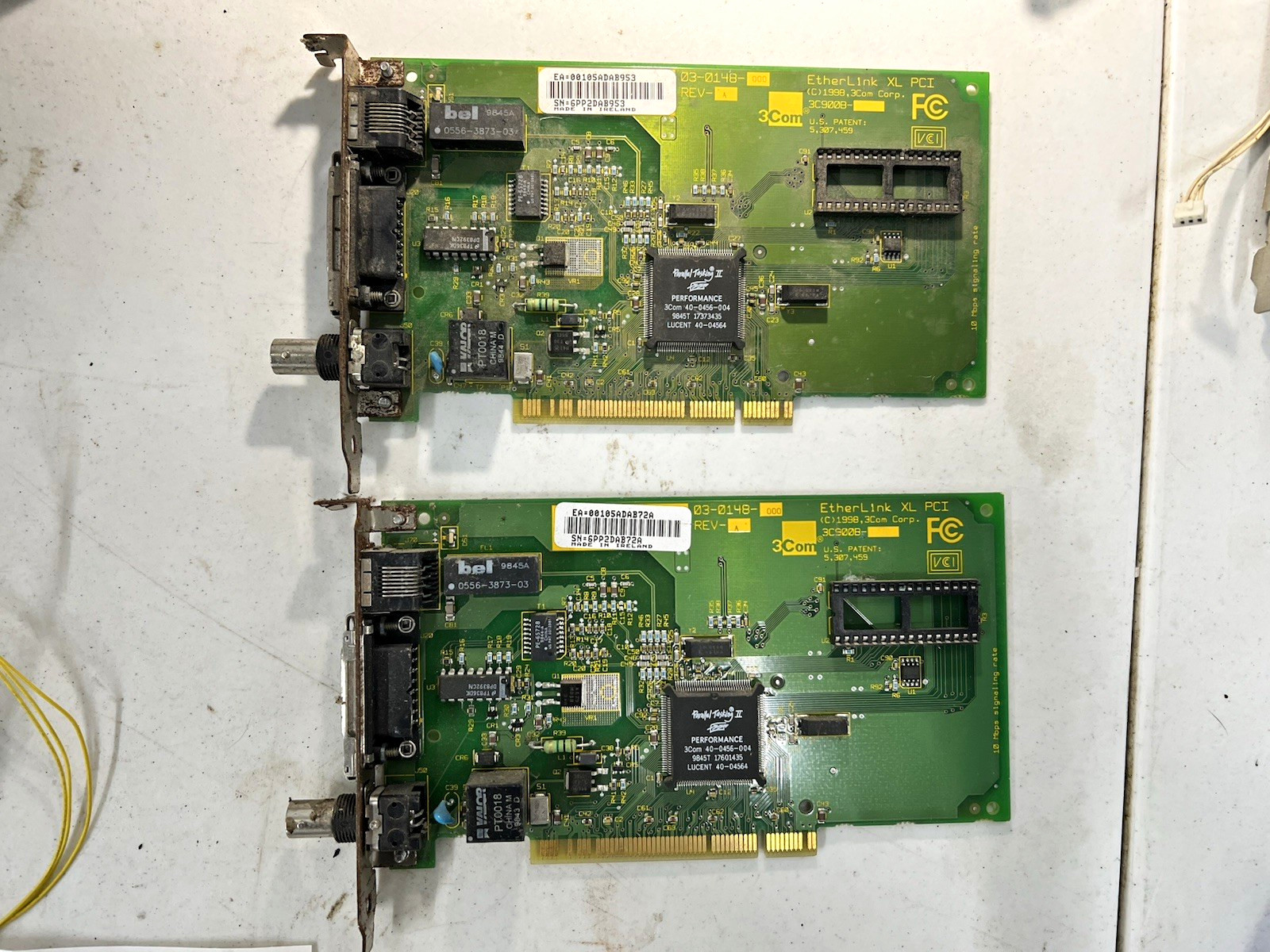 3Com EtherLink XL PCI 3C900B 10Mbps Ethernet NIC RJ-45 BNC DB-15
