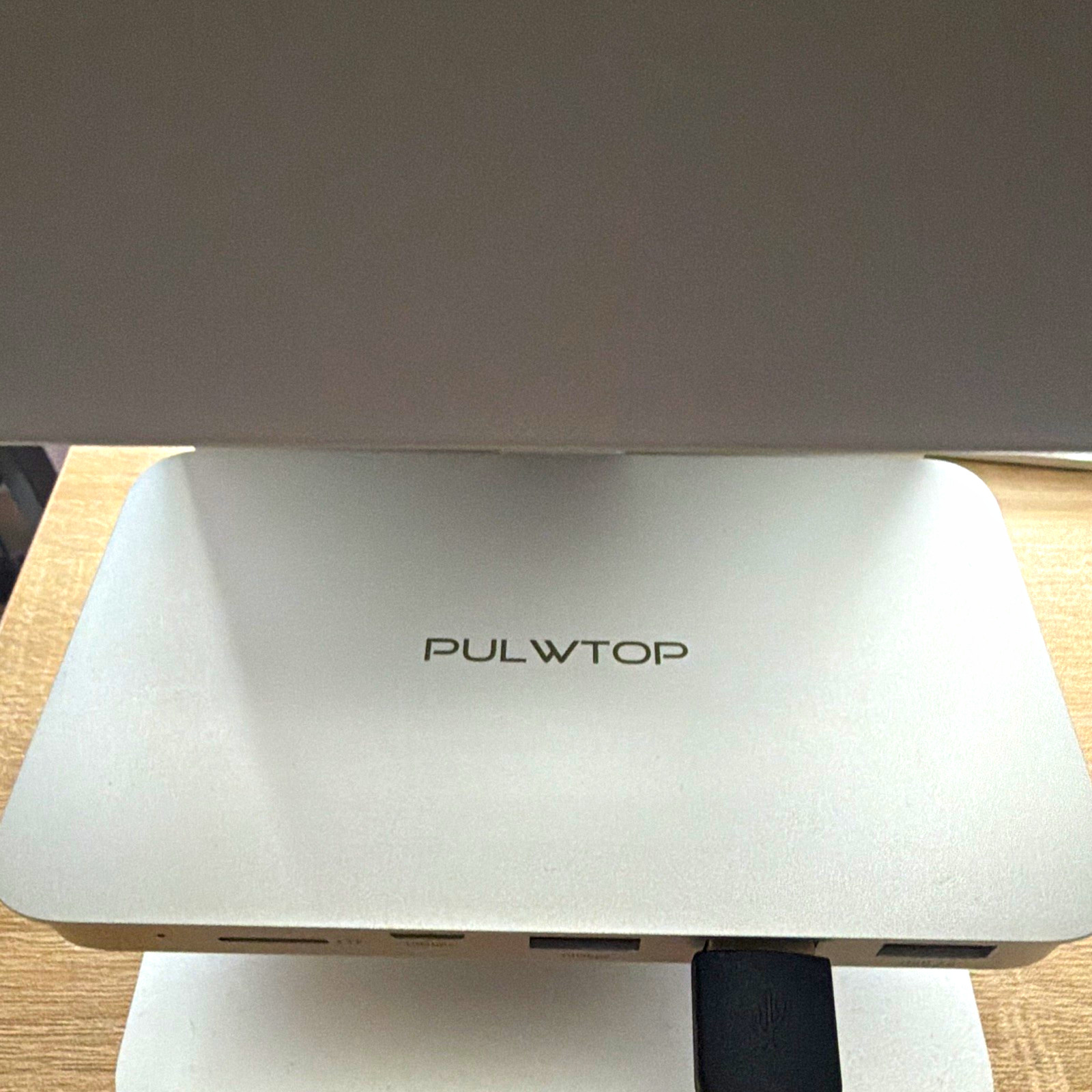 PULWTOP USB-C Hub Silver Portable Dock w/ USB & HDMI, Cable  1 ft