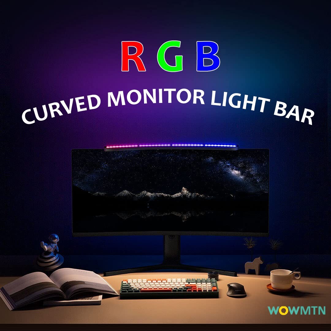 [Holiday Gift Update] PRO Curved Monitor Light Bar 3 color with Wireless Remote