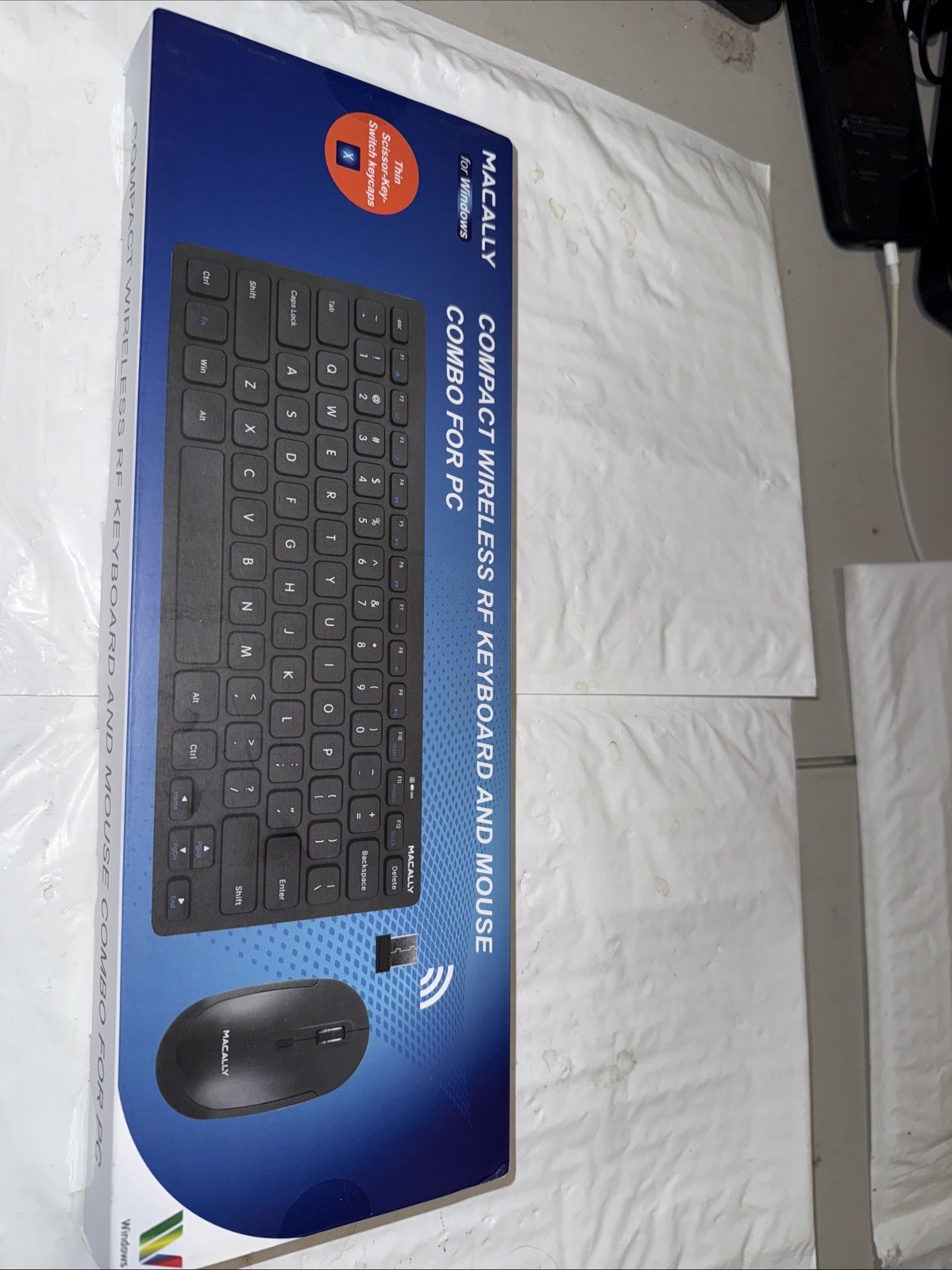 Macally Compact Rf Keyboard Mouse Accs Wireless For Pc
