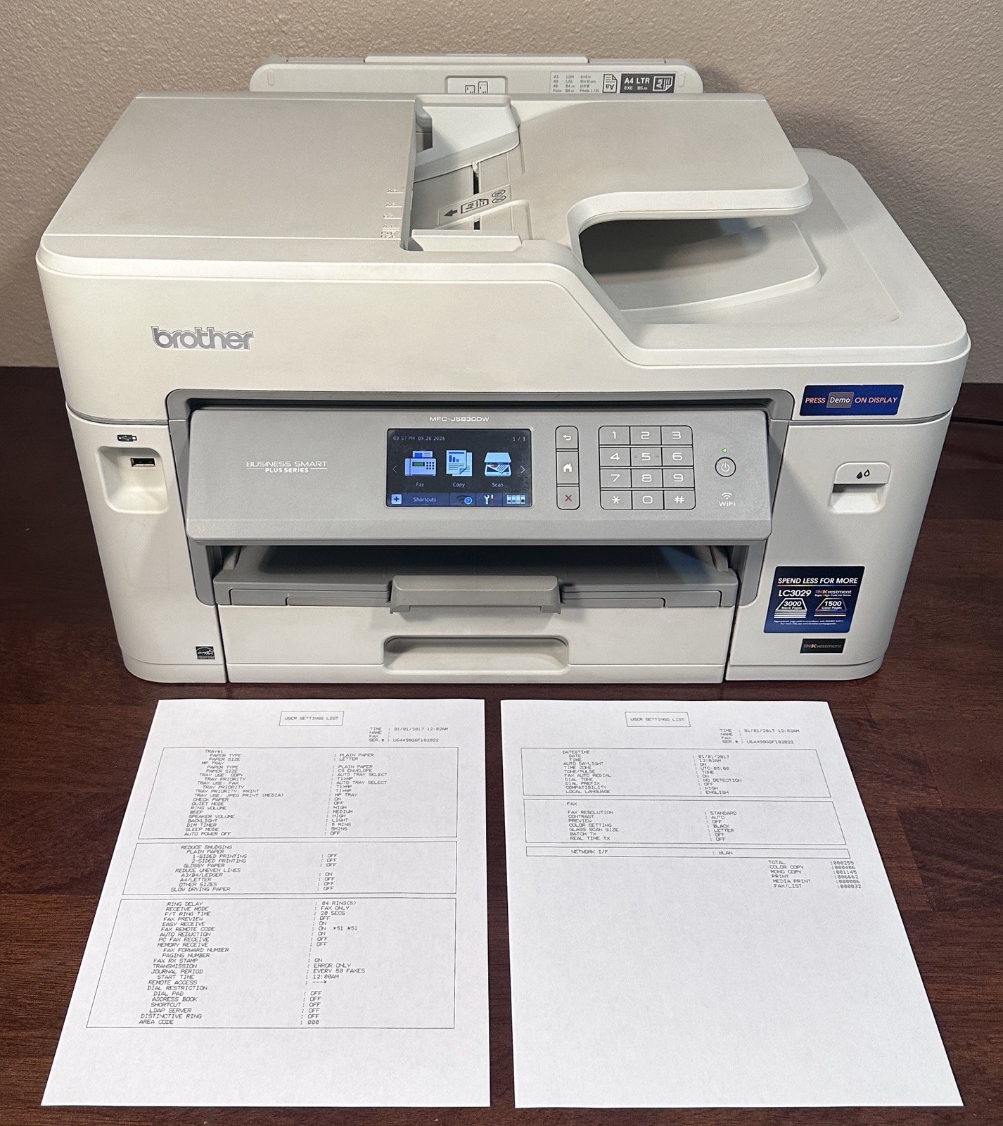 Brother MFC-J5830DW INKvestment All-In-One Inkjet  Automatic Duplexing Printer
