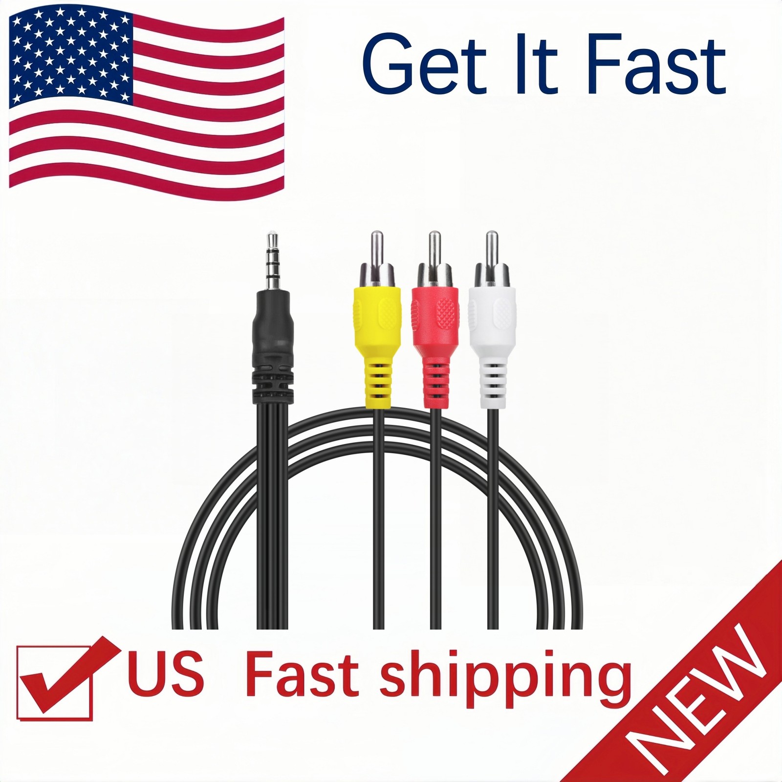 AV A/V AUDIO VIDEO TV Cable Cord Lead For Canon DV MiniDV HD CAMCORDER STV-250/N