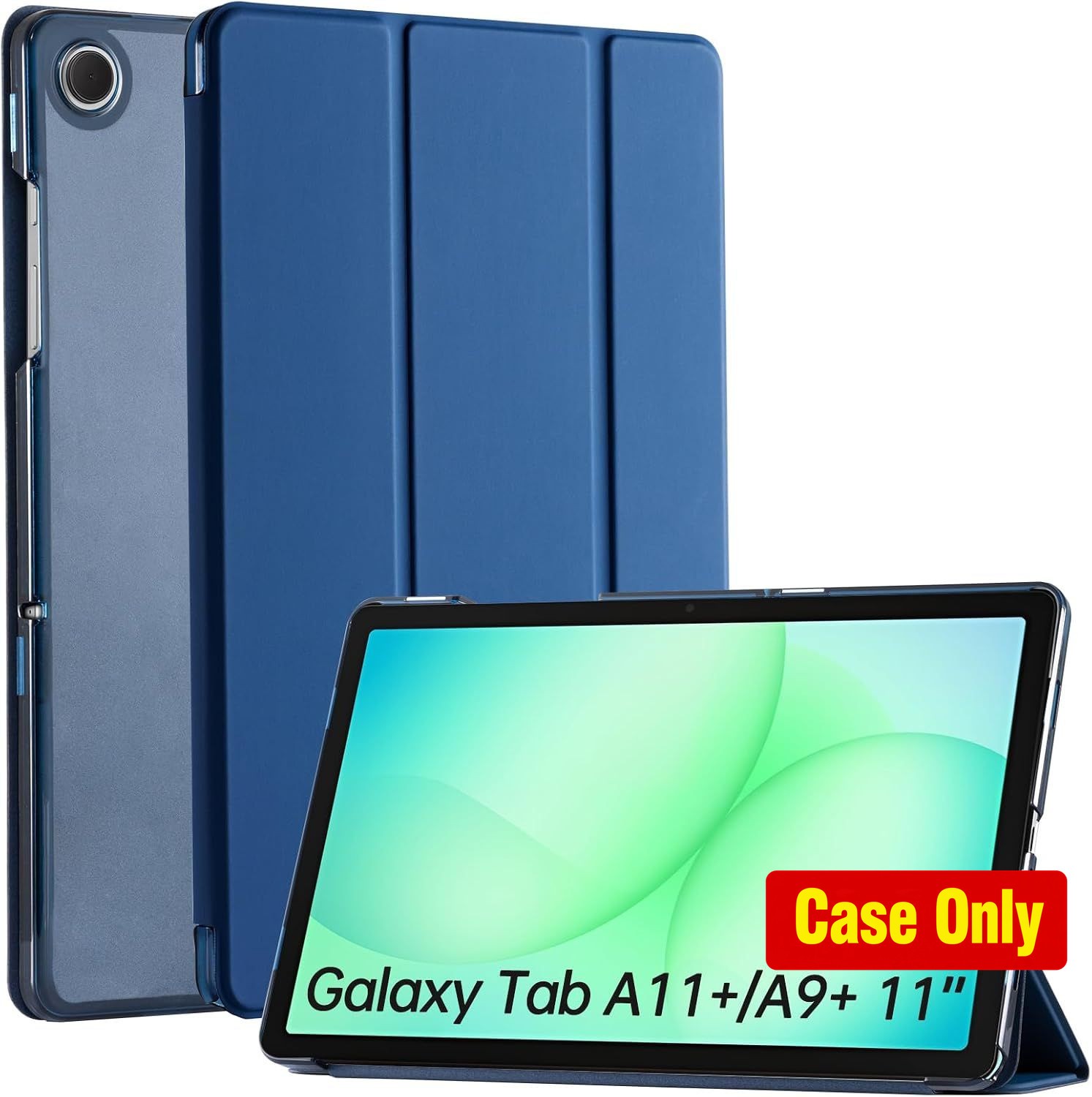 Tablet Case for Galaxy Tab A11+ 11 Inch 2025, Translucent Hard Shell, Blue
