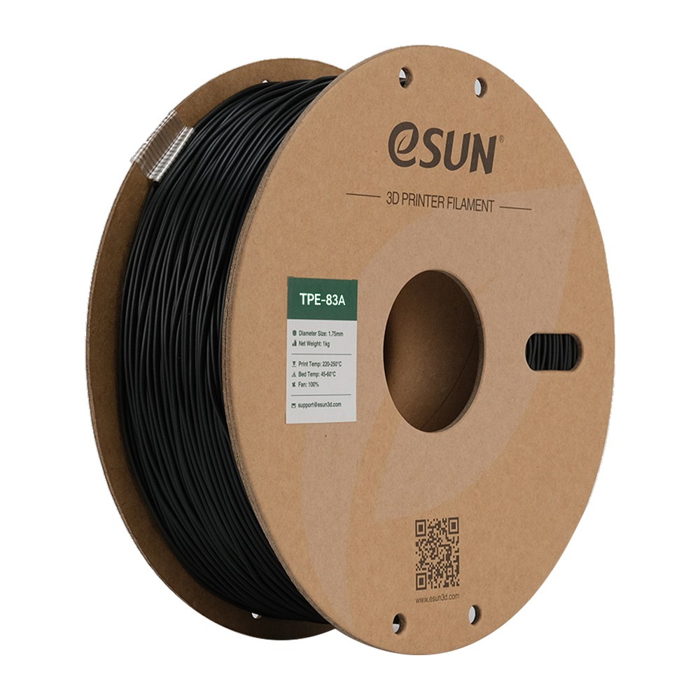 eSUN 3D Printer Filament Flexible High Elasticity TPE-83A 1.75mm 1KG 3D Printing