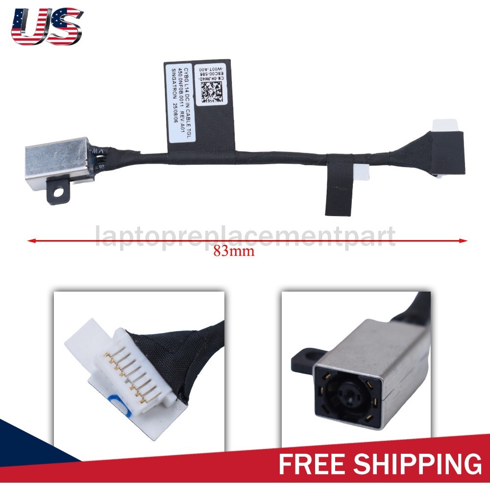 DC IN Cable For Dell Latitude 3420 3520 Power Jack Charging Socket 0HJW4D New