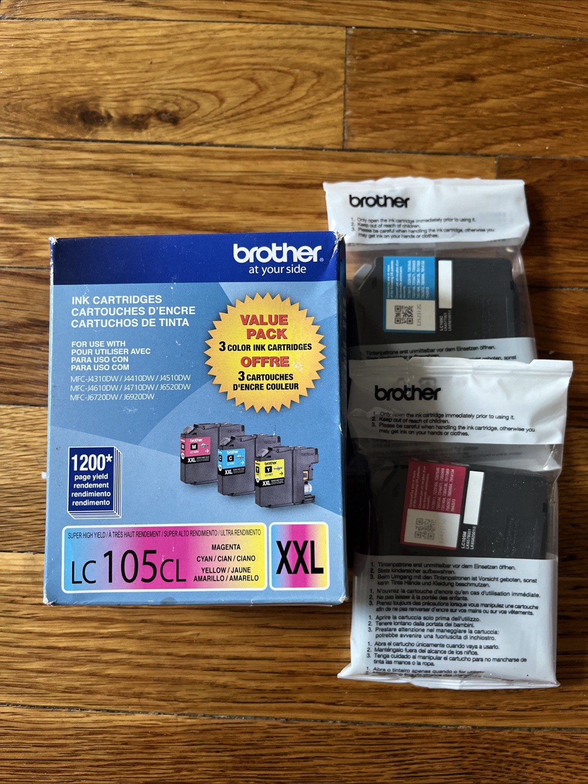 Open Box LC105CL XXL color BROTHER ink printer MFC Exp 2026 | NO YELLOW CARTRIDG