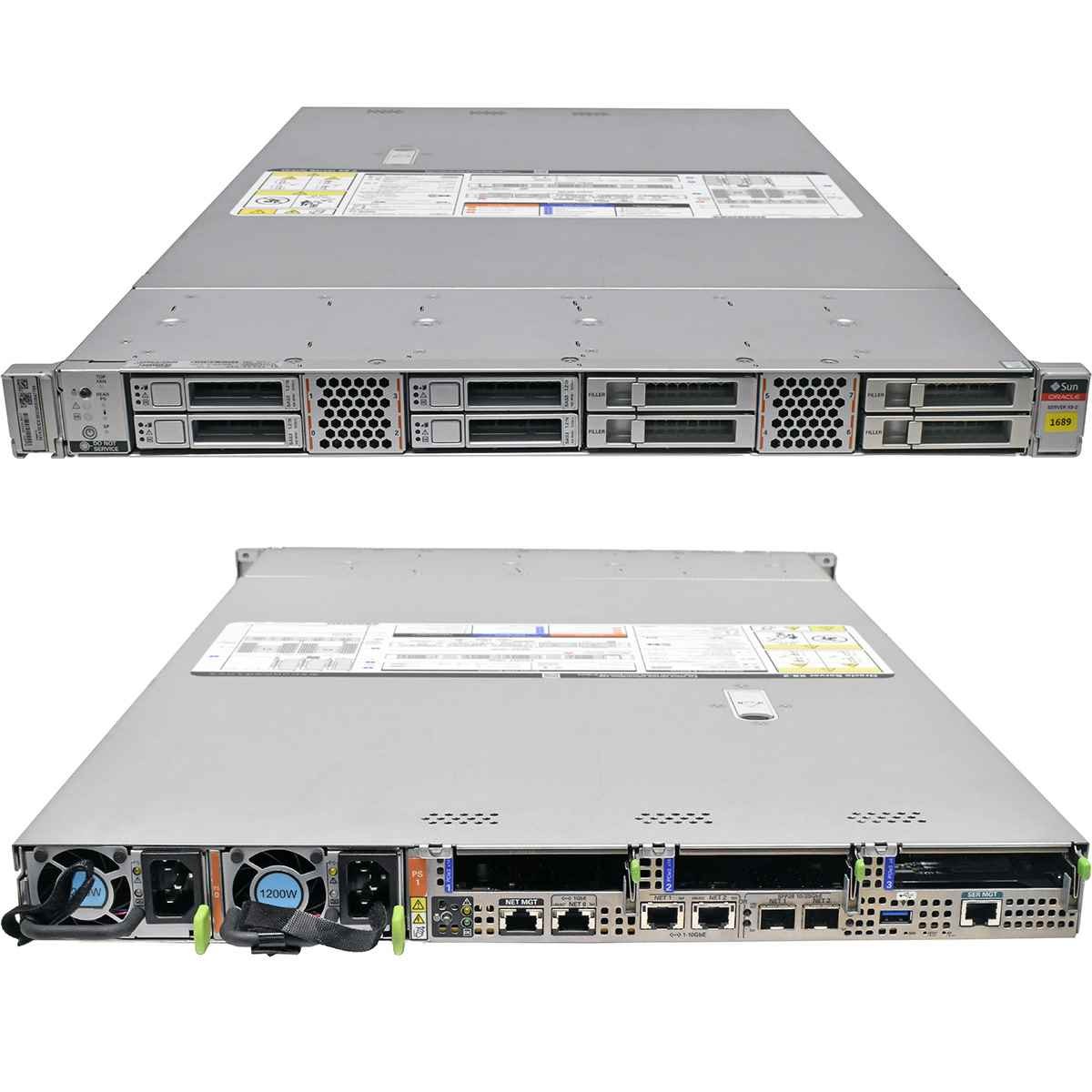 Sun Oracle X8-2 Rack Server no CPU no PC4 RAM 2x HS 8x SFF 2.5" SAS9361-16i