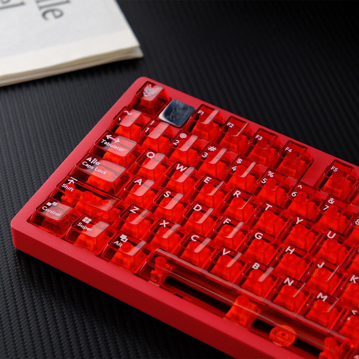 Clear Keycap  Red Crystal