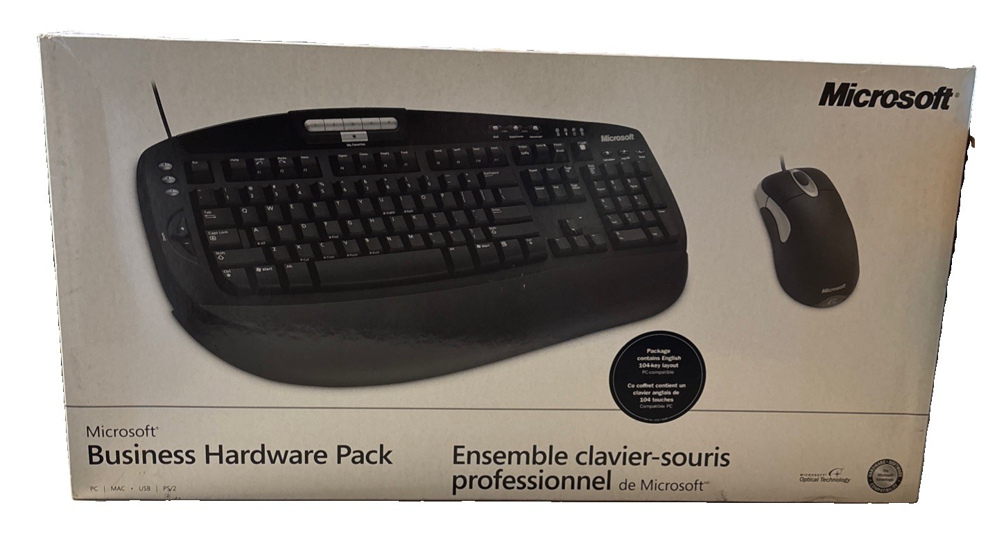 MICROSOFT BUSINESS HARDWARE PACK A4B-00007 M/N 1031 MOUSE AND KEYBOARD SET