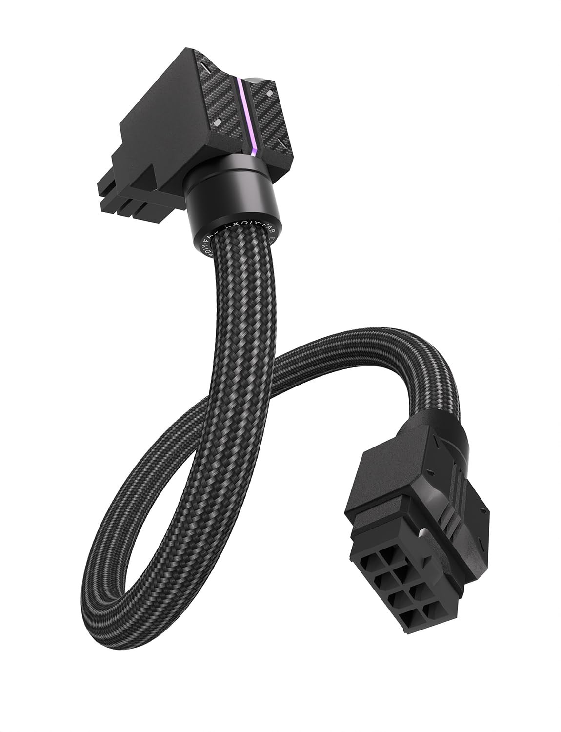 ARGB 8Pin PCIe GPU Extension Cable 16AWG 90 Degree 5V 3Pin RGB BlackSTD