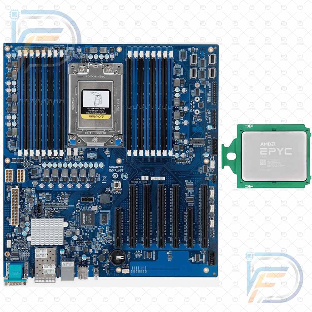 GIGABYTE MZ31-AR0 + AMD EPYC 7452 32C/64T SP3 Server Motherboard CPU Combo