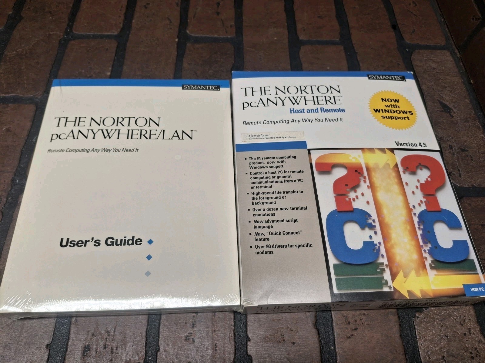 Symantec Norton pcAnywhere Version 4.5: 5.25" Software VTG 1992 IBM MS DOS / NEW
