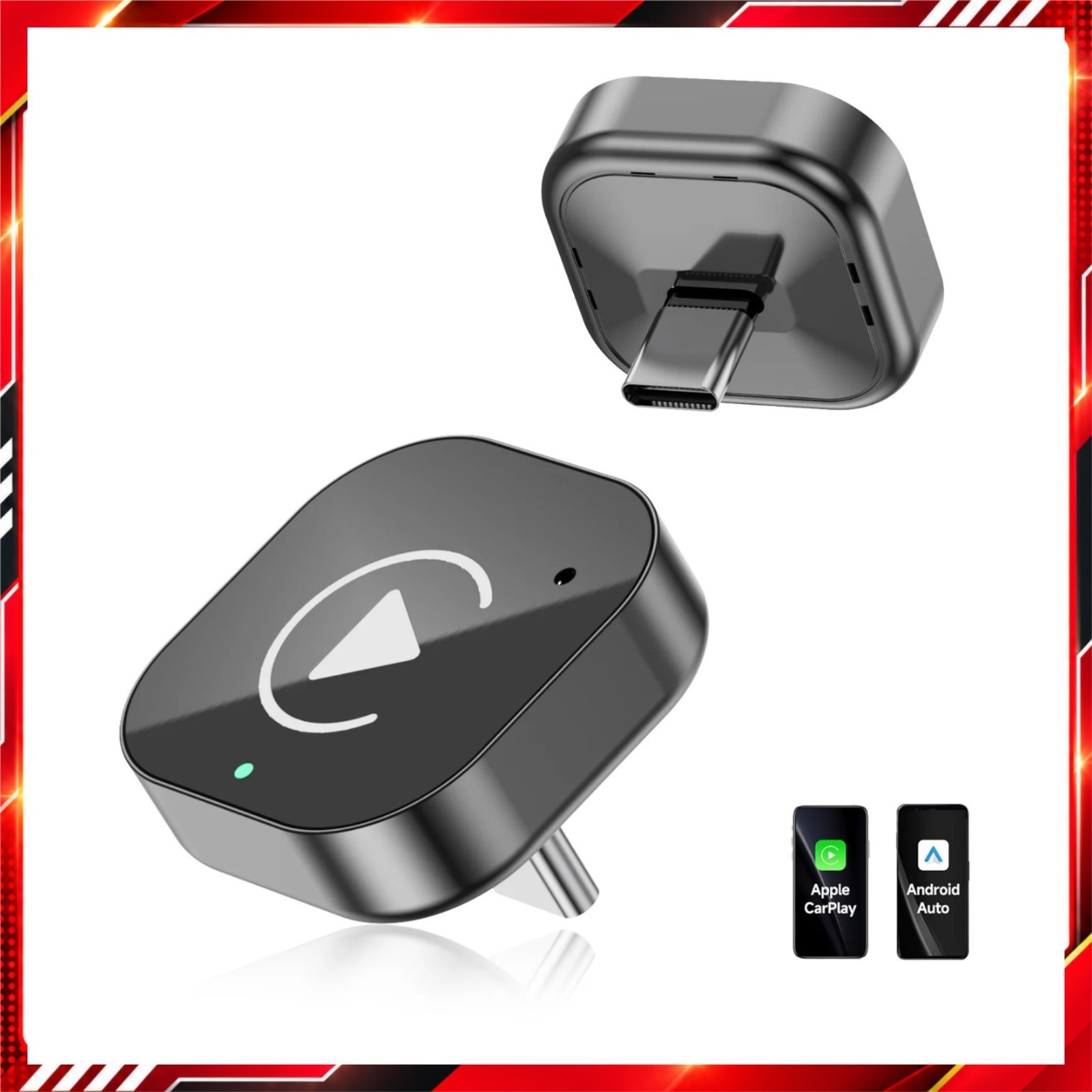 Spedal 2-in-1 Wireless CarPlay Android Auto USB-C Dongle Adapter