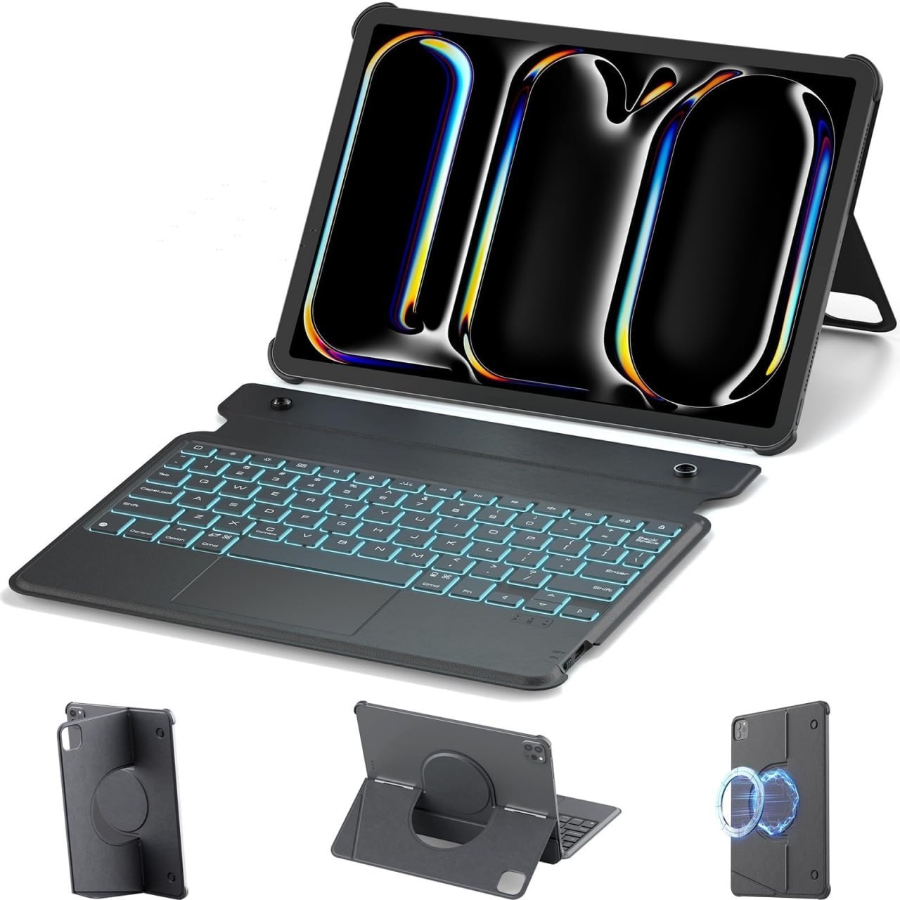 Nillkin Magnetic Keyboard Stand Case For iPad Pro 13 M4 2024 iPad Air 13 Backlit