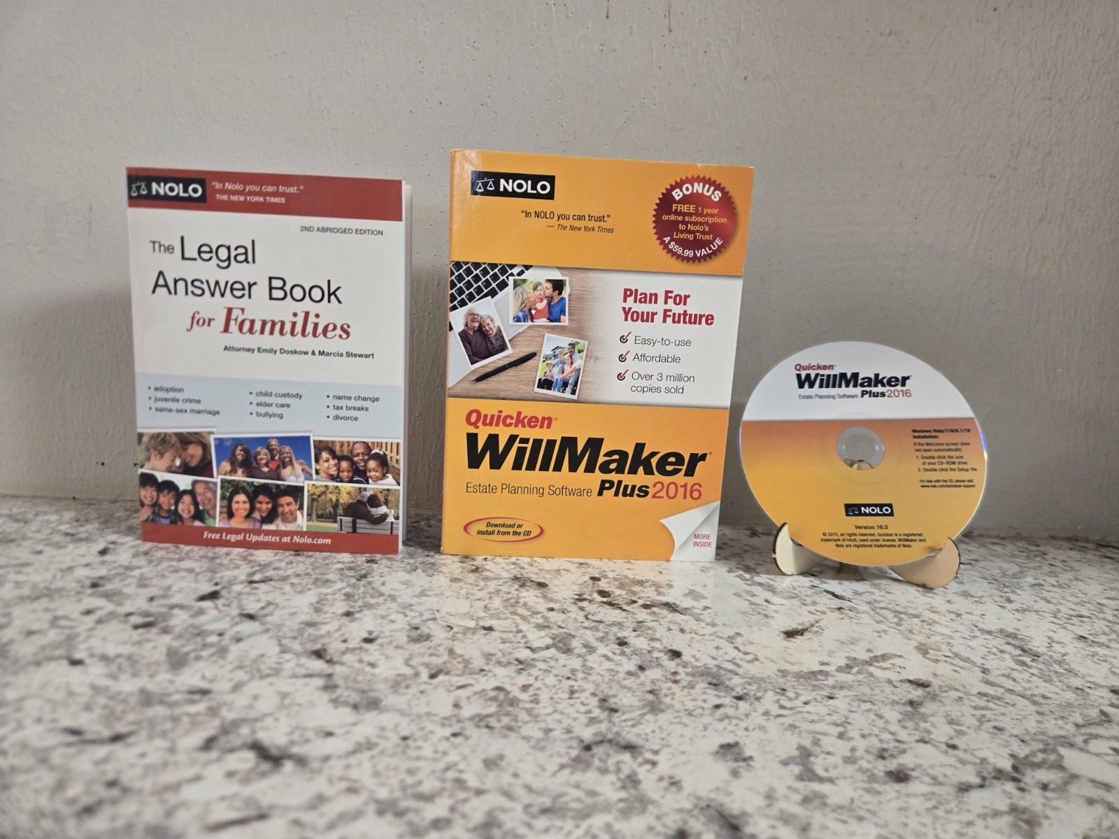 Nolo Quicken Will Maker Plus 2016 Retail Box (Pc, 2016) CIB FAST SAME DAY SHIP