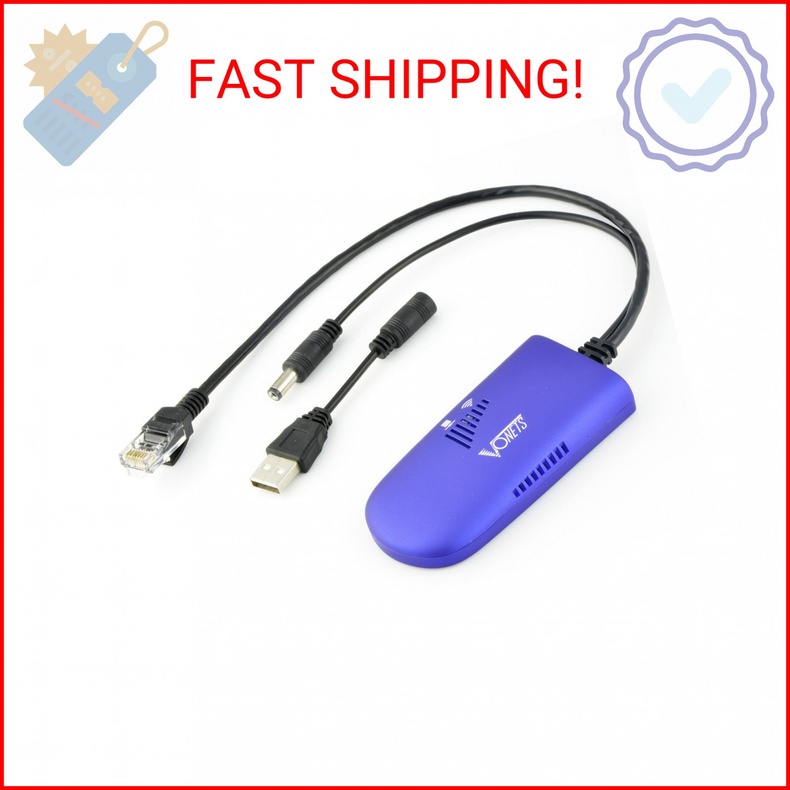 VONETS WiFi to Wired WiFi Bridge Ethernet/Signal Repeater Mini Industrial 2.4GHz