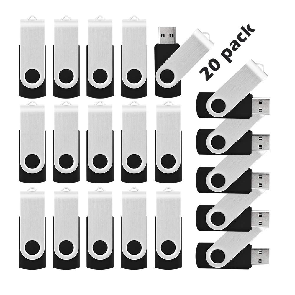 Kootion 20 Pack 16Gb Usb 3.0 Flash Drive Bulk Swivel Usb Stick Thumb Drive