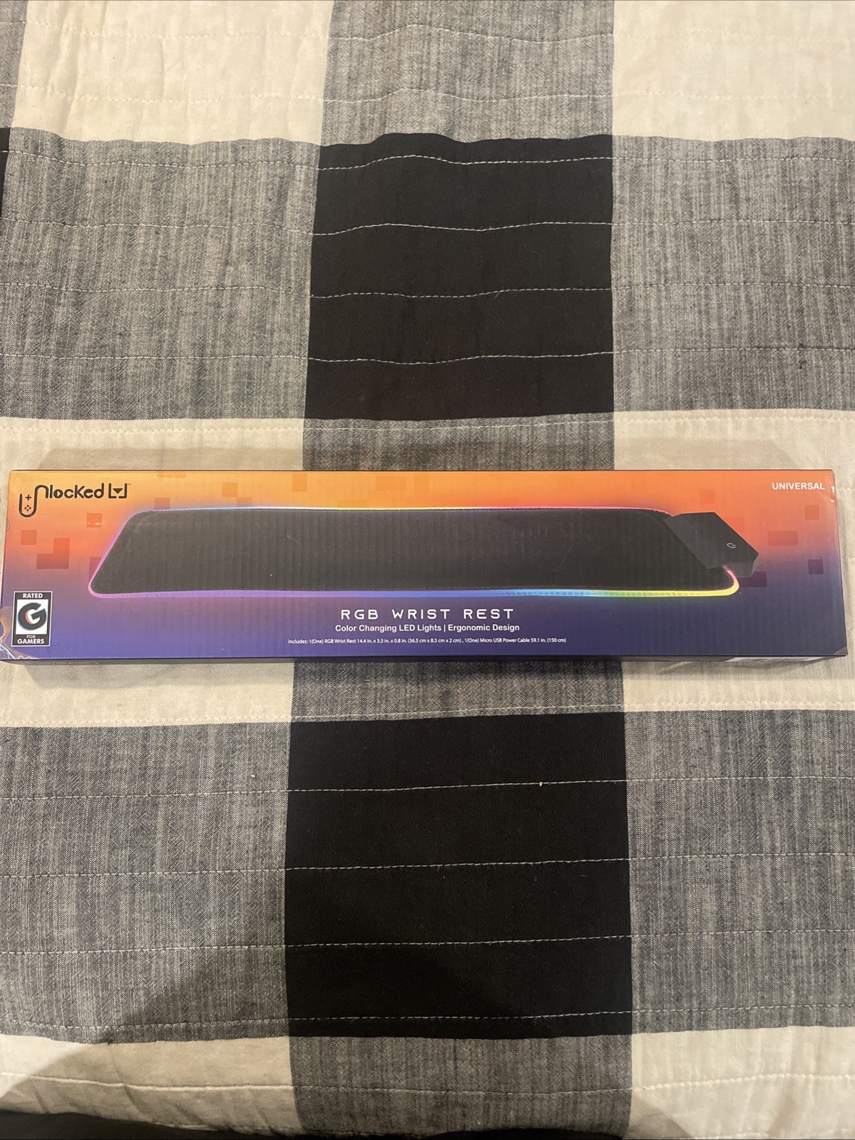 RGB Backlit Gaming Wrist Rest Wrist Support for Keyboard Multicolor Led
