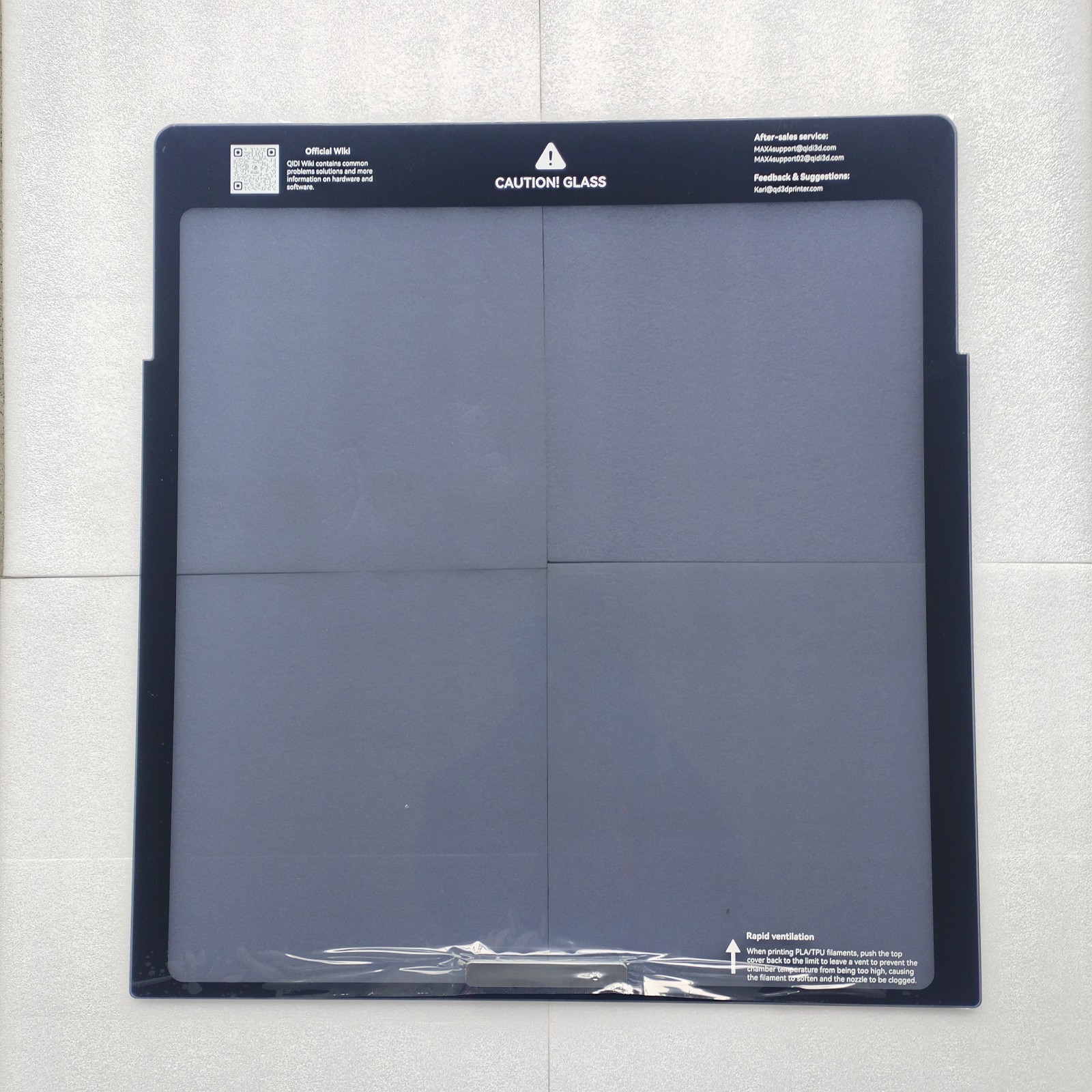 Top glass Cover for QIDI TECH MAX4 3D Printer