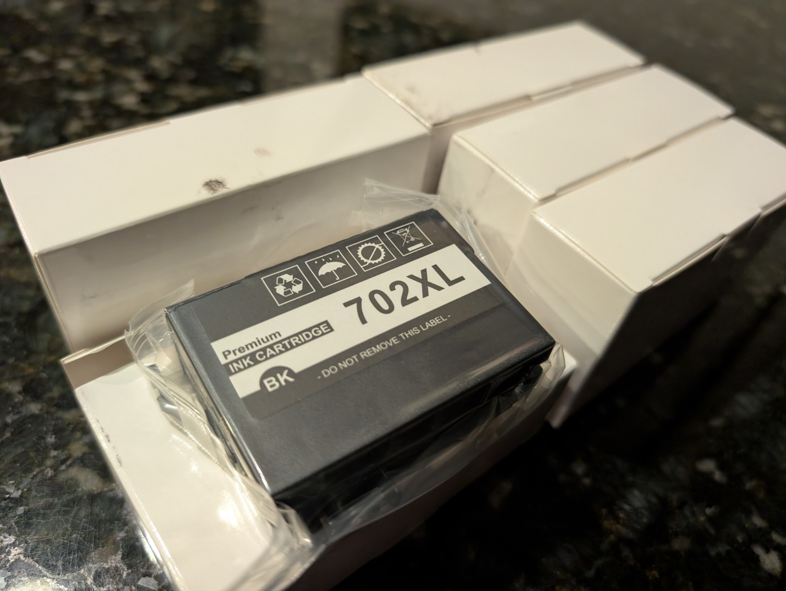 5x Compatible With 702XL Black Ink Cartridge For Epson Workforce WF 3720 3725