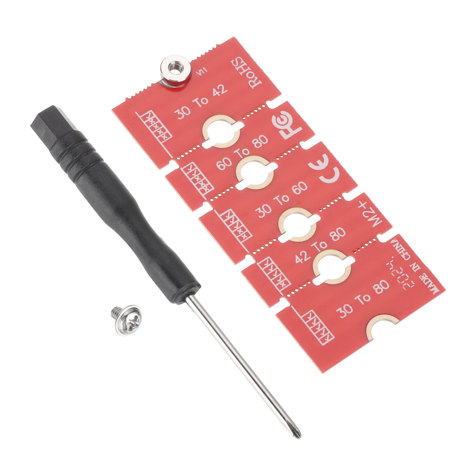 M2+ M.2 NGFF/NVME Length Extend Adapter for PC Computer Case (Red)