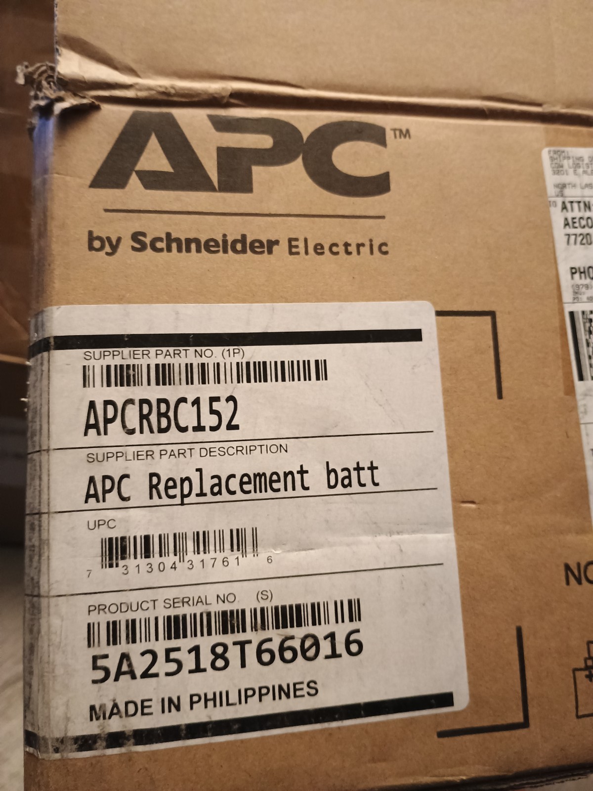 APC APCRBC152 Replacement Battery Cartridge RBC152 for APC UPS, Black