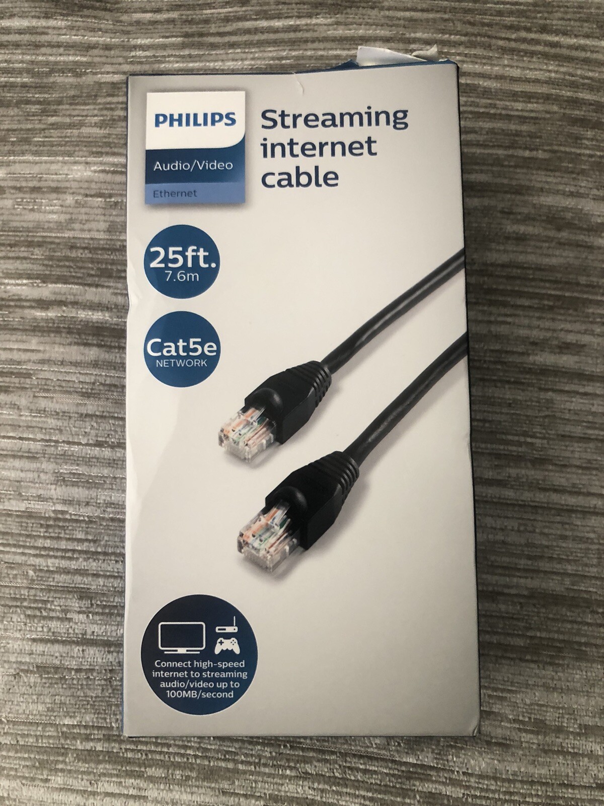 Philips 25ft Streaming Internet Cat5e Cable