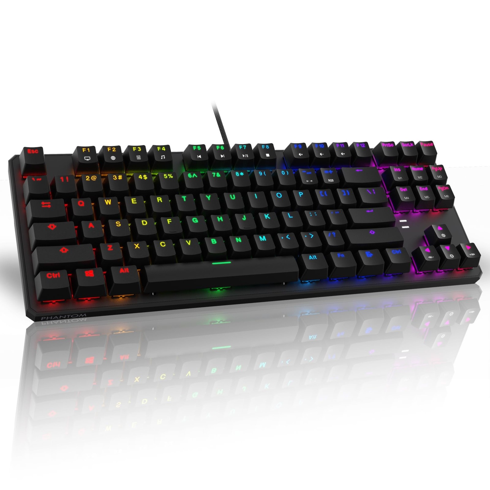TECWARE Phantom 87 Key RGB Mechanical Gaming Keyboard | Outemu Brown Switch |...