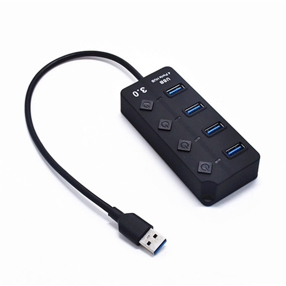USB 3.0 Hub 4 / 7 Port with Led Button Switch Splitter Charger Adapter Converter