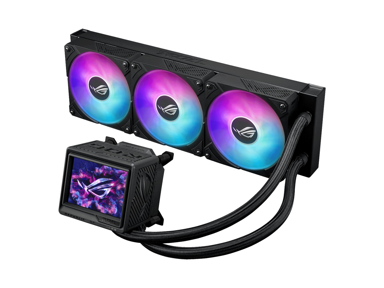ASUS ROG RYUYJIN III 360 ARGB EXTREME all-in-one AIO CPU liquid cooler, AMD Ryze