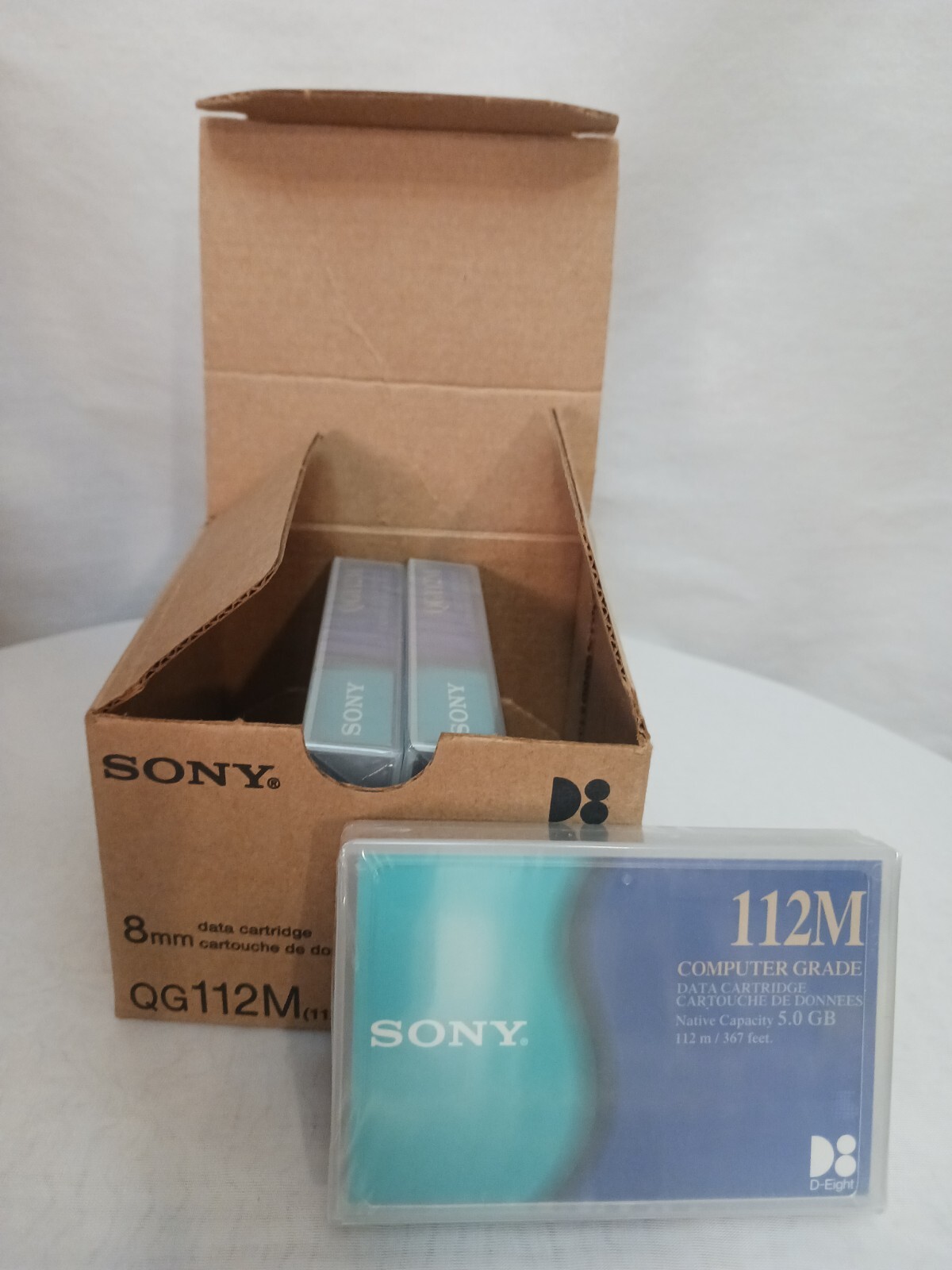 Box Of 3 Sealed SONY QG112M 8MM 5.0GB Data Tape Cartridges