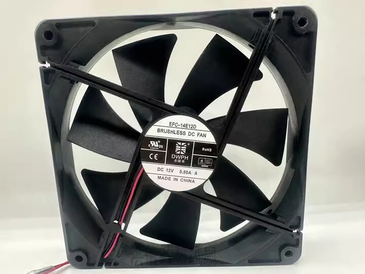 DWPH EFC-14E12D 14025 DC12V 0.80A 14CM 2-Wire High Airflow Cooling Fan