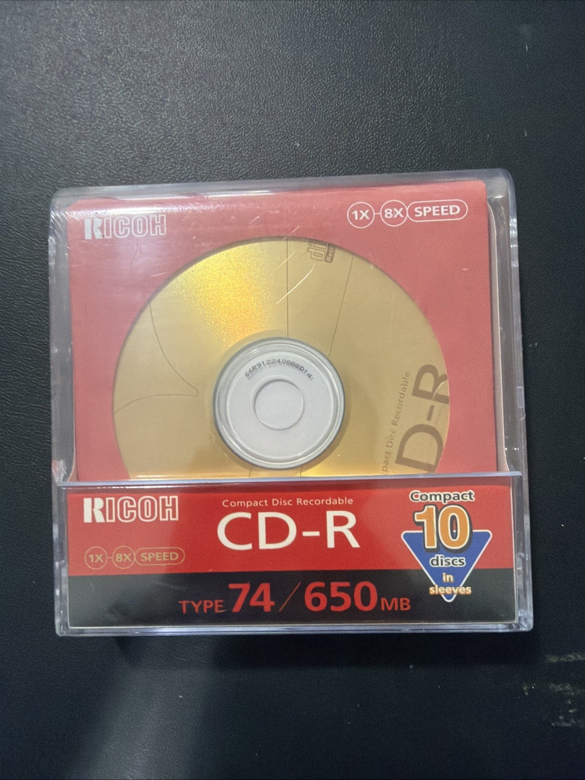 Ricoh CD-R Type 74 650MB Blank Media 10 Disc Pack Sealed 1x-8x Speed