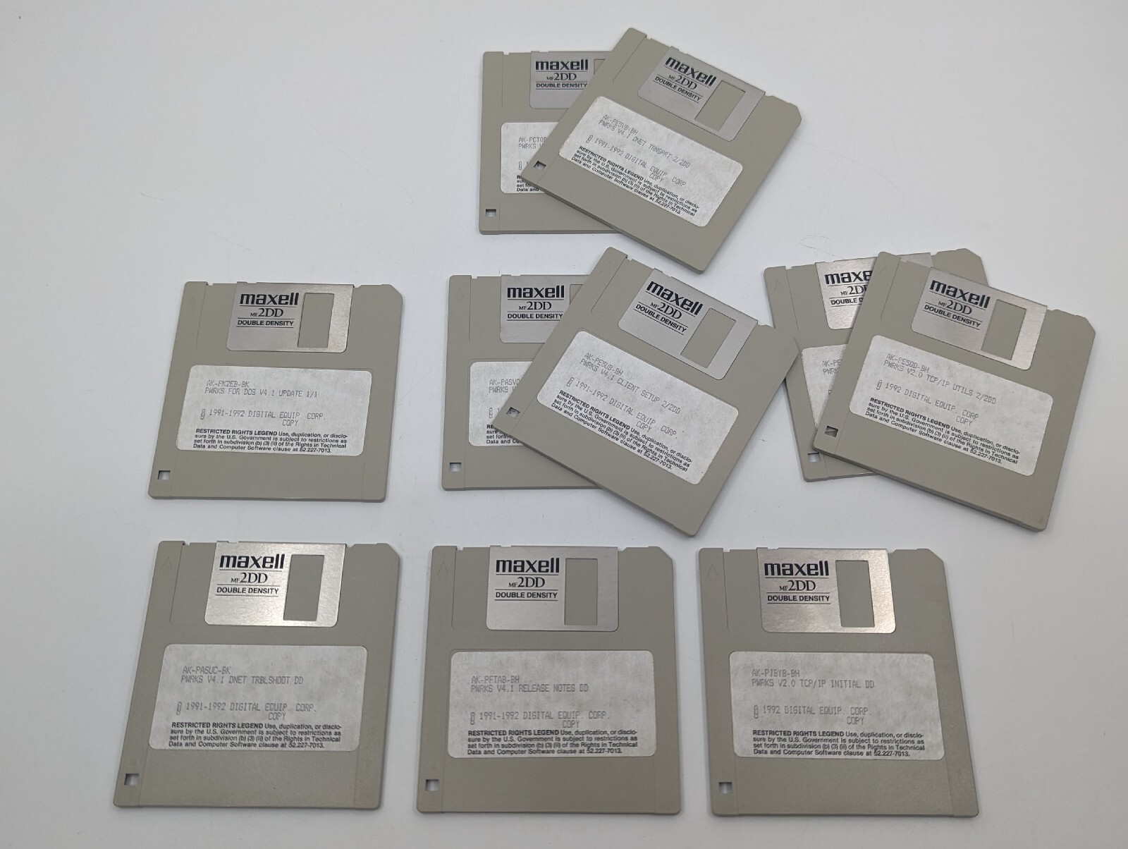 Vintage Digital DEC Pathworks for DOS v 2.0  VMS VAX, Qty 10 X 3.5" Disks Rare
