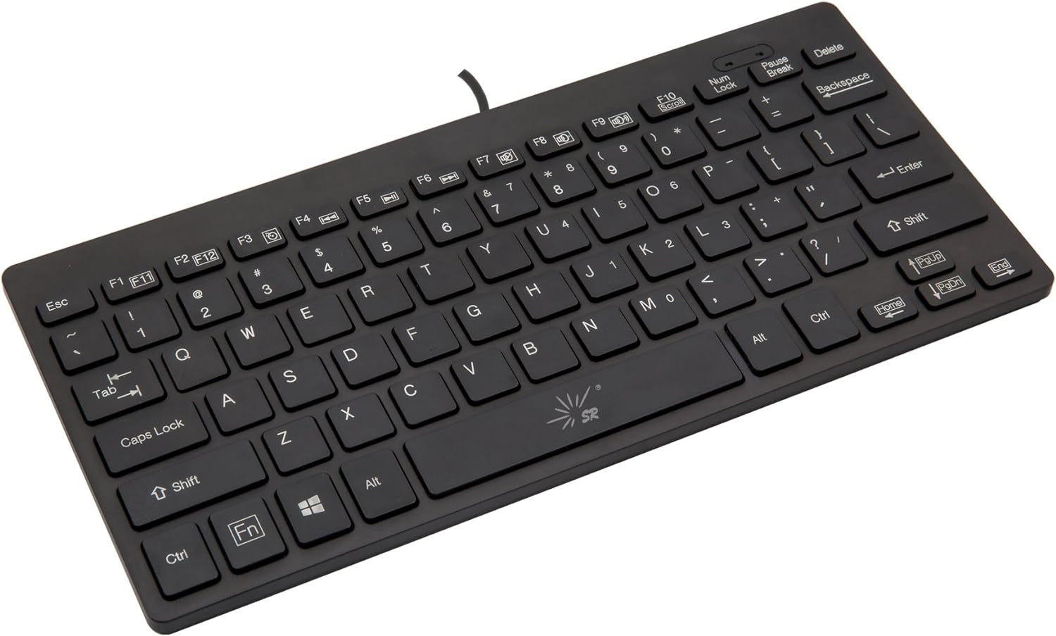 SR Mini Keyboard Wired Thin Light 78 Keys USB Multimedia Small for Pc 