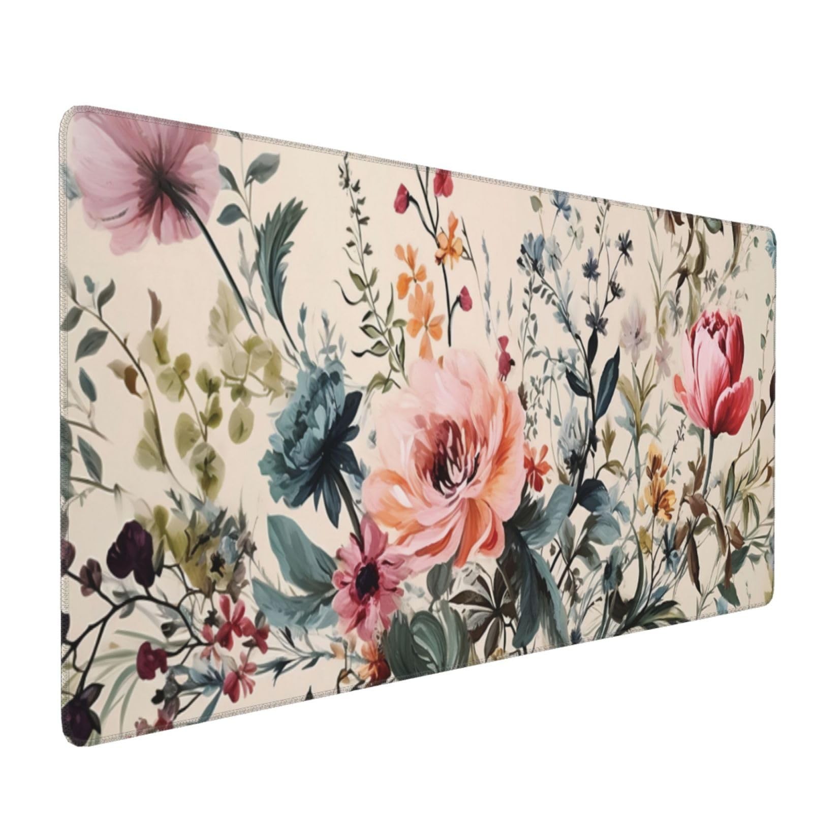 Waterproof XXL Large Mouse Pad Desk 35.4x15.7 Inch PC Weeds Flowers Keyboard