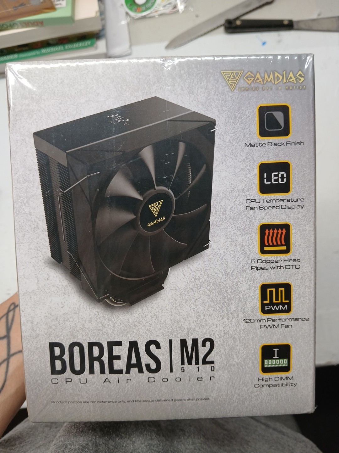 BOREAS M2-51D CPU Air Cooler, Real-Time Digital Display Top Cover, Dual-Tower...