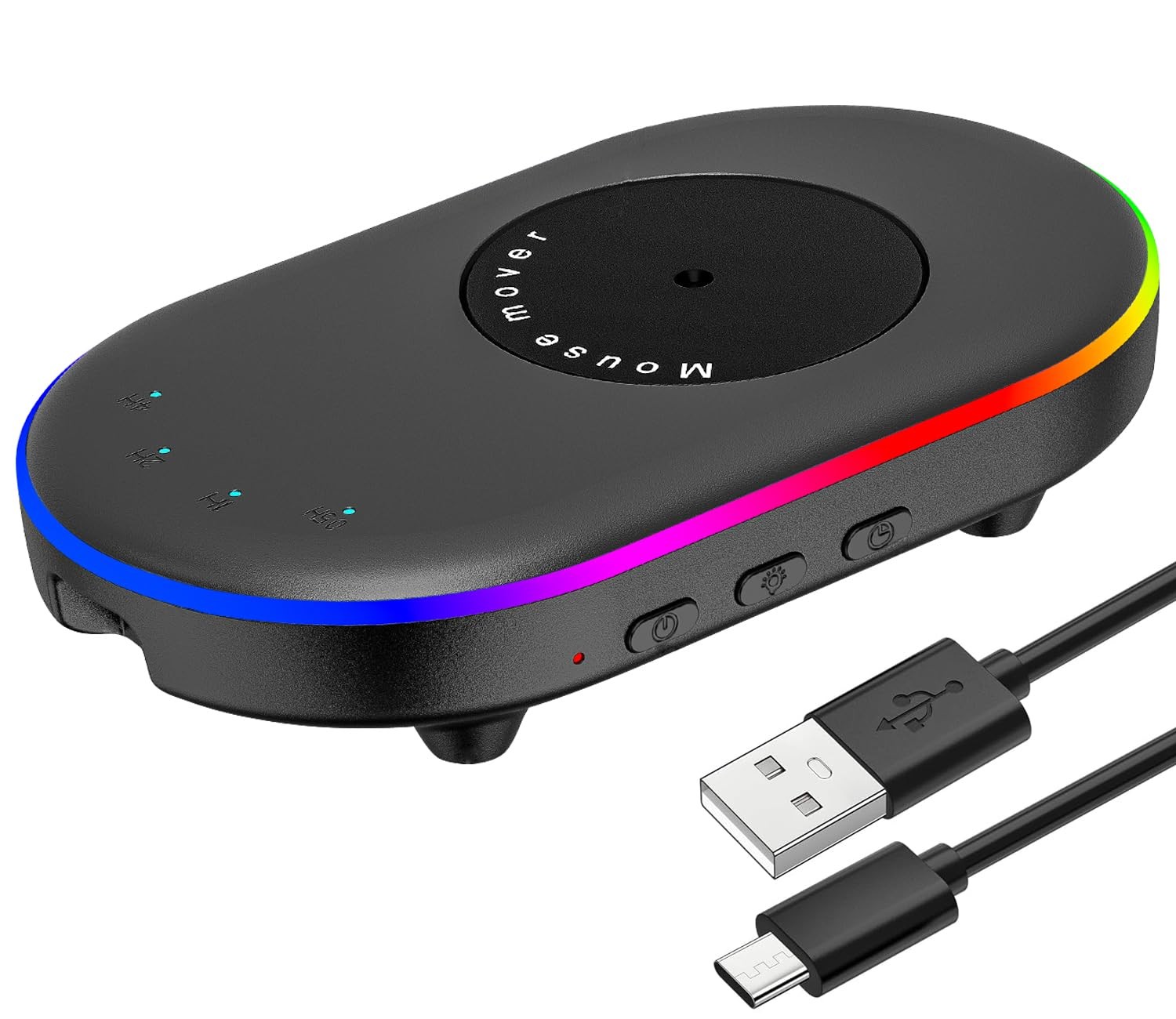 LED Mouse Jiggler Undetectable Mover Device with Timer, Mouse Mover Work from...
