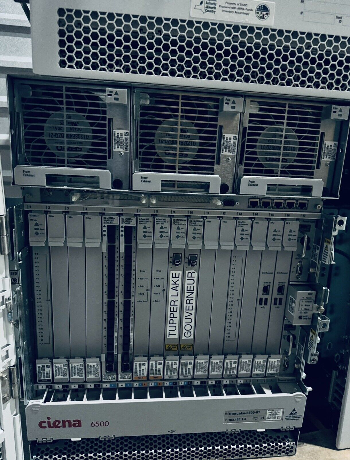 Ciena 6500 17-Slot Chassis OC-192 SP-2 DS3 OC-N - LOADED WITH CARDS