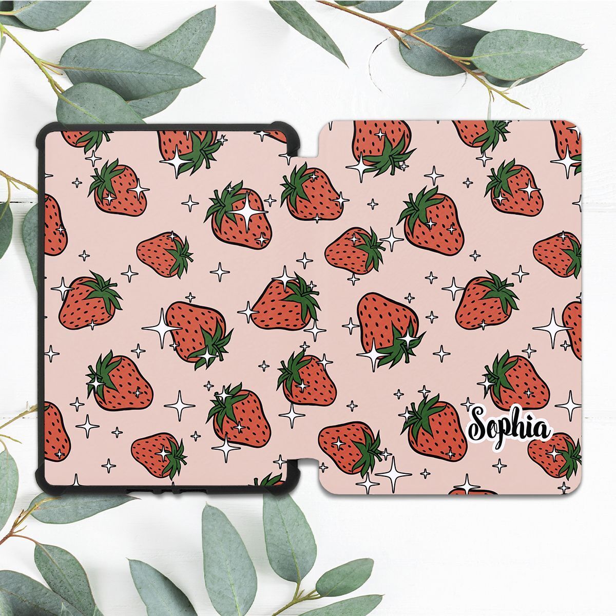 Custom Name Cute Strawberry Case For All-new Kindle 10th Gen Kindle Paperwhite