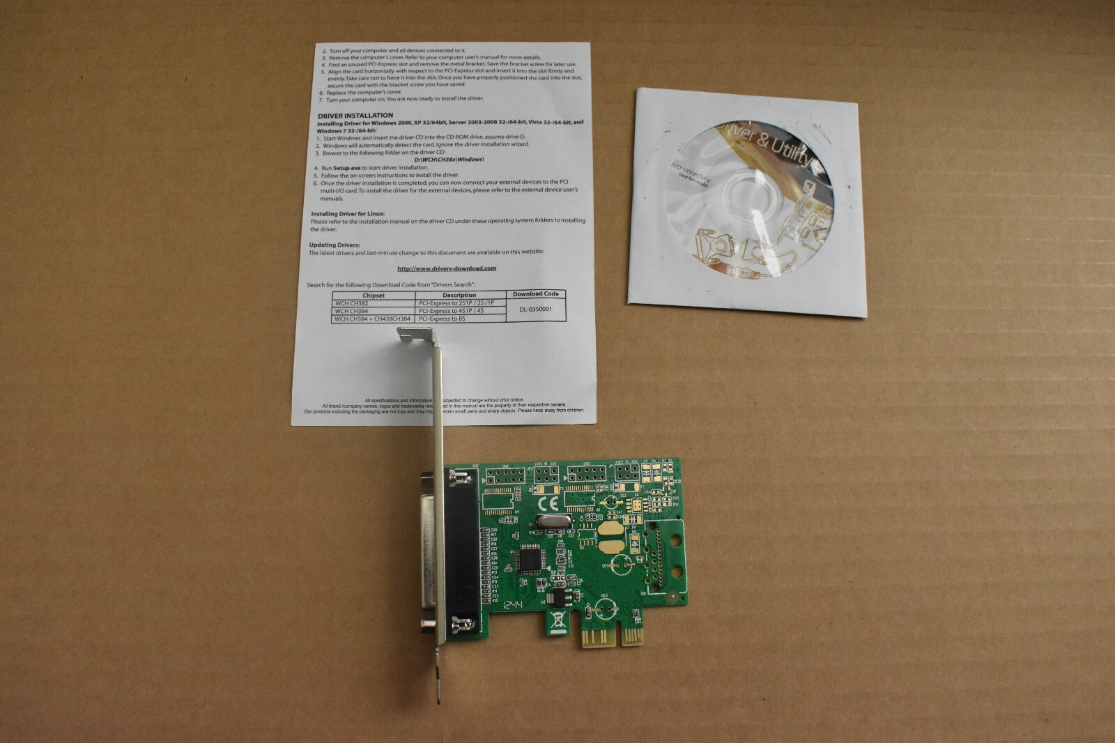 SYBA SD-PEX10009 Parallel Port Expansion Card PCIe x1