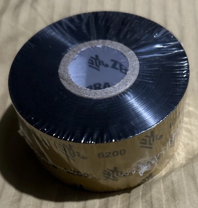Zebra 1.57" x 1,476' 6200 Resin Ribbons 06200BK04045 Genuine - 1. Roll