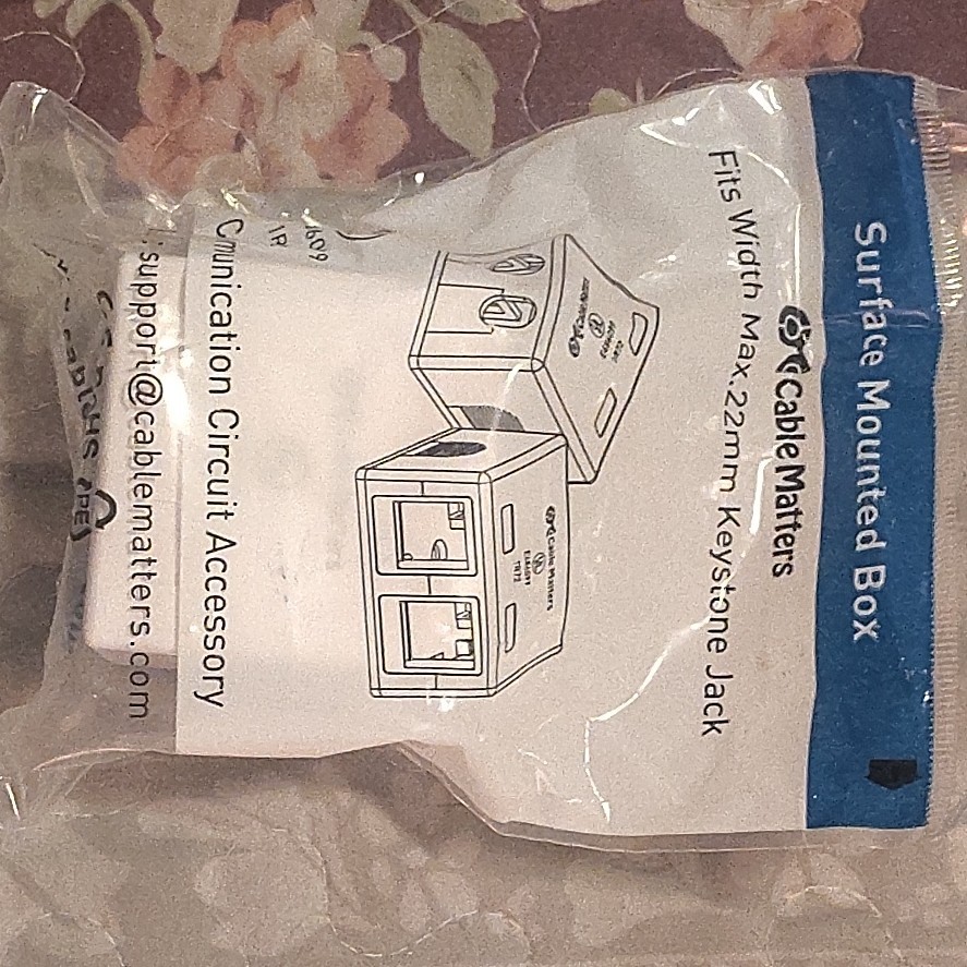 5 Pack Cable Matters Surface Mount Keystone Jack Box Enclosure White 