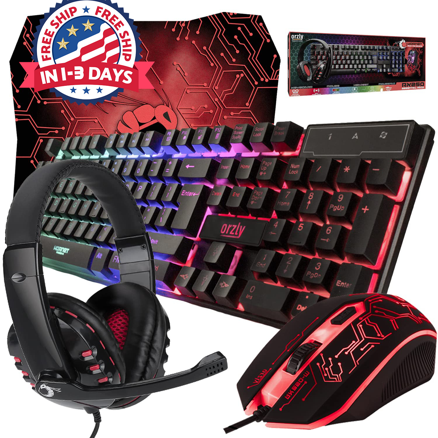 Teclado Y Mouse Inalambrico Gamer Set Croma Gaming Iluminacion Teclas Para Pc