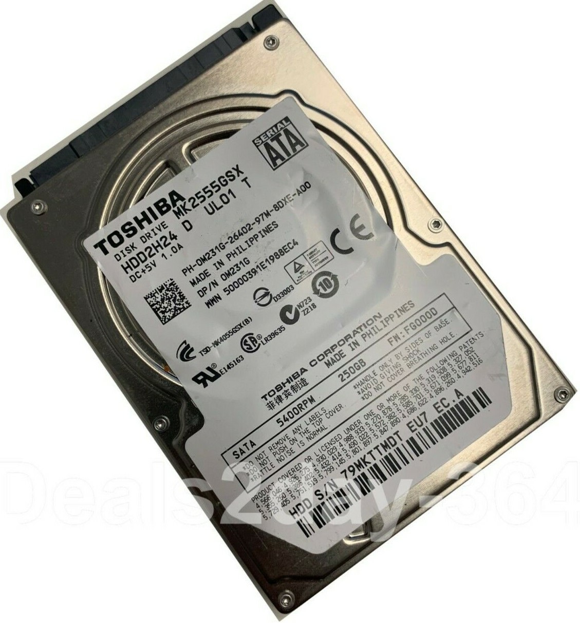  TOSHIBA MK2555GSX 250 GB 2.5" 5400 RPM SATA Hard Disk Drive laptop
