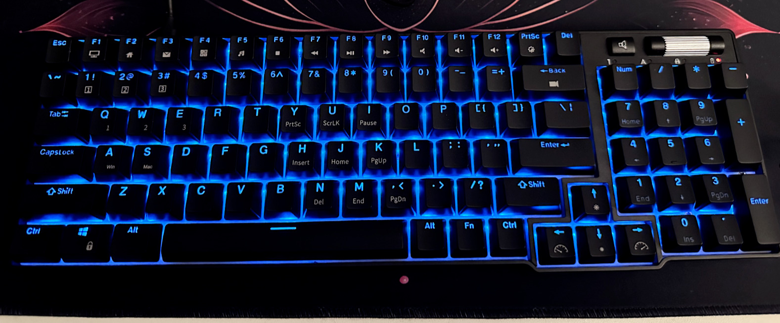 RK ROYAL KLUDGE Swappable Mechanical Keyboard Blue Backlight RK96 - Black No USB